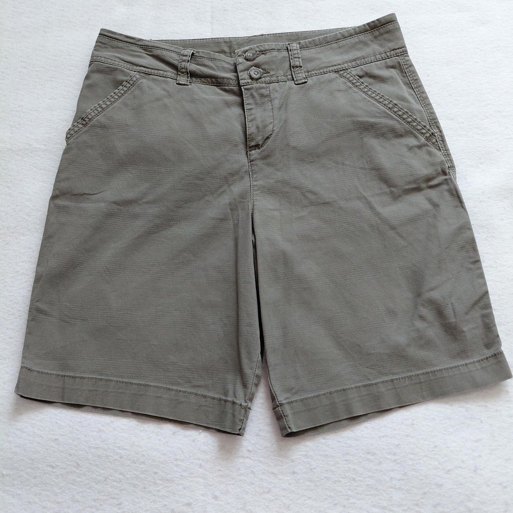 Sonoma Life + Style Olive Green Cargo Shorts Womens 8 Straight Pockets RN73277